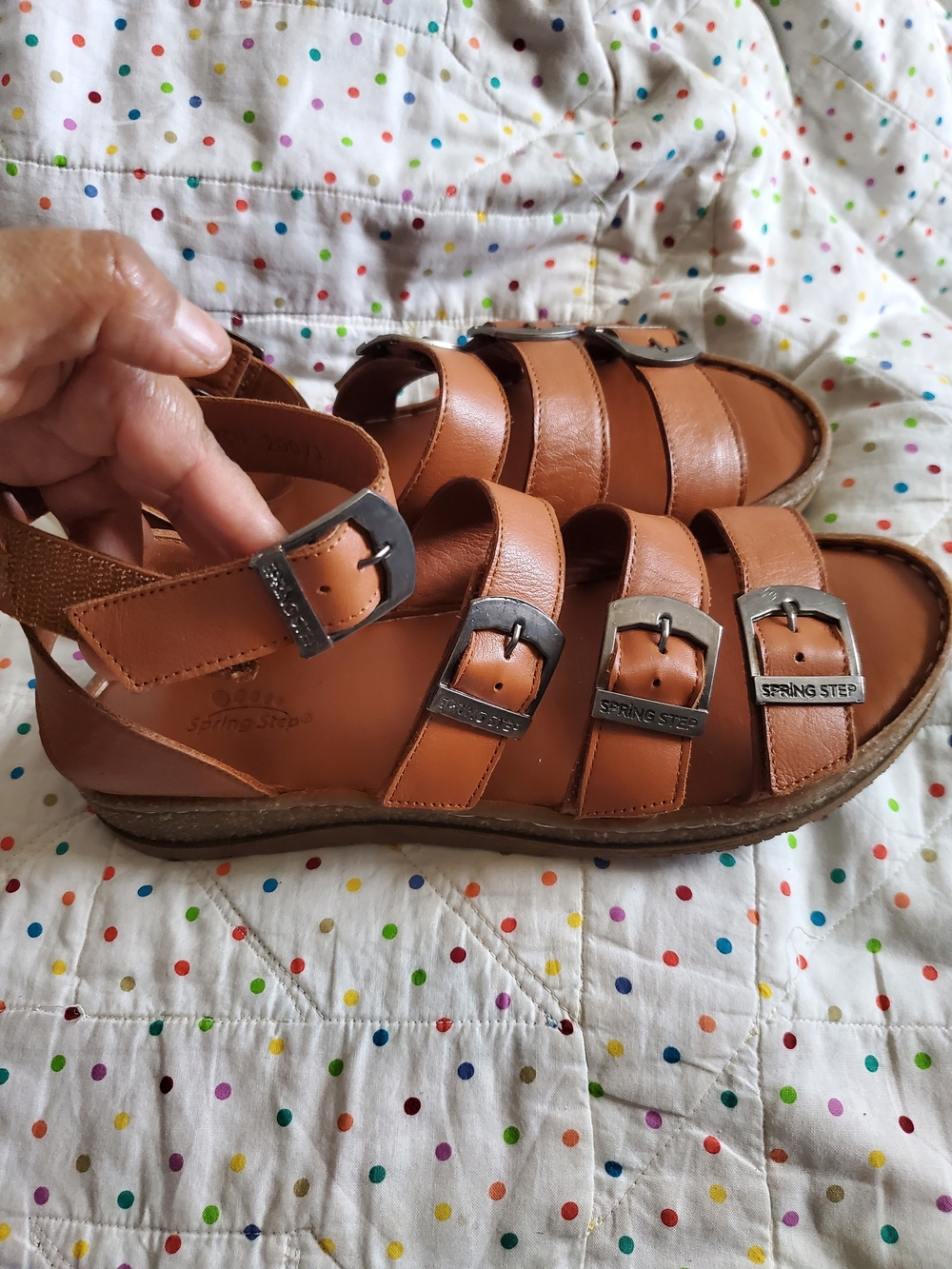 Spring Step Alexcia Women's Leather Buckle Sandals